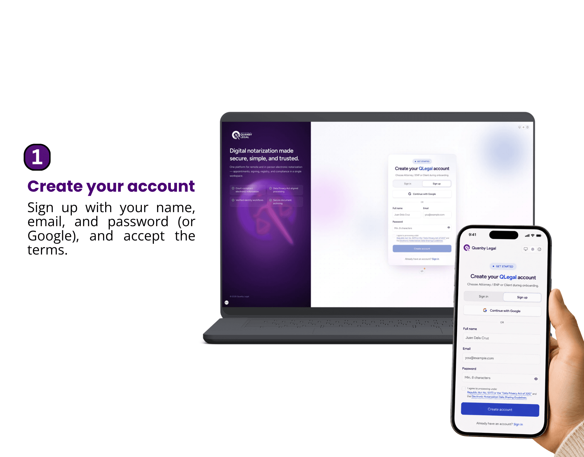 Create your account